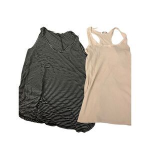 Tank tops / halter tops black and white and cream both small